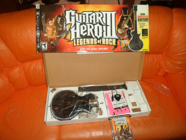 guitarra les paul sem fio para ps3 na caixa